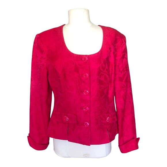 Vintage 1960’s Timeless Howard Wolf Pink Red Two Piece Jacket And Skirt Suit - Picture 1 of 15